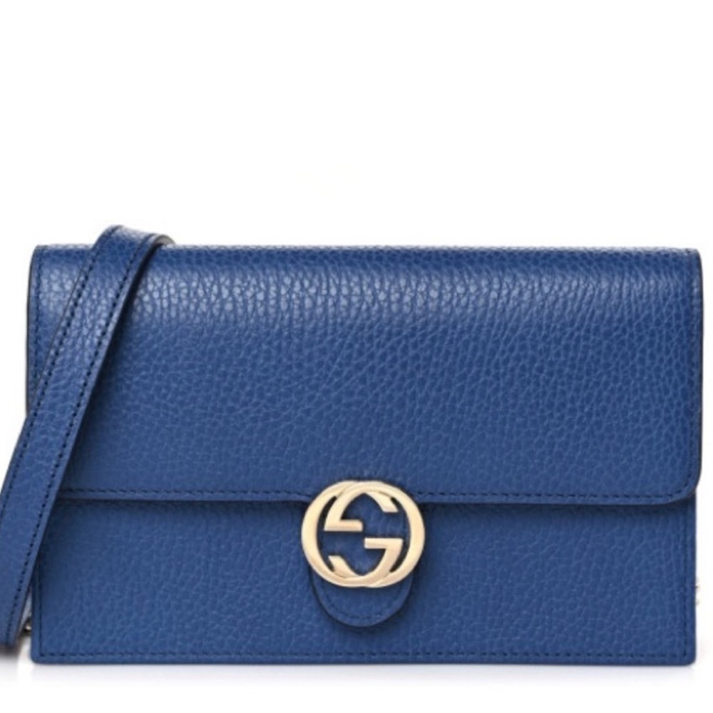 Gucci Marmont GG Bag with Chain Strap. Caspian Blue. - Picture 2 of 11